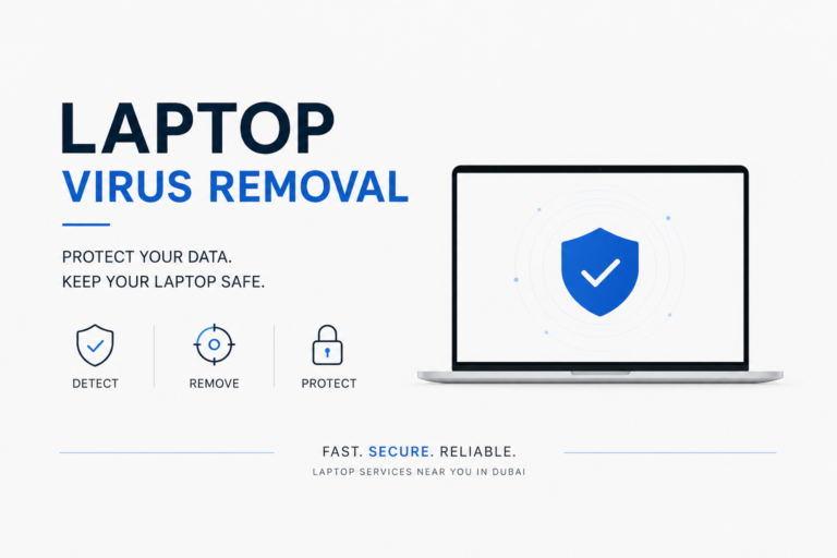 a verified laptop virus removal in Dubai by Data Life